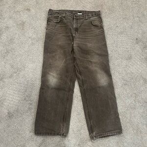 Vintage Brown Canvas Work Pants – Tagged 38x32 (Fits ~36x32)